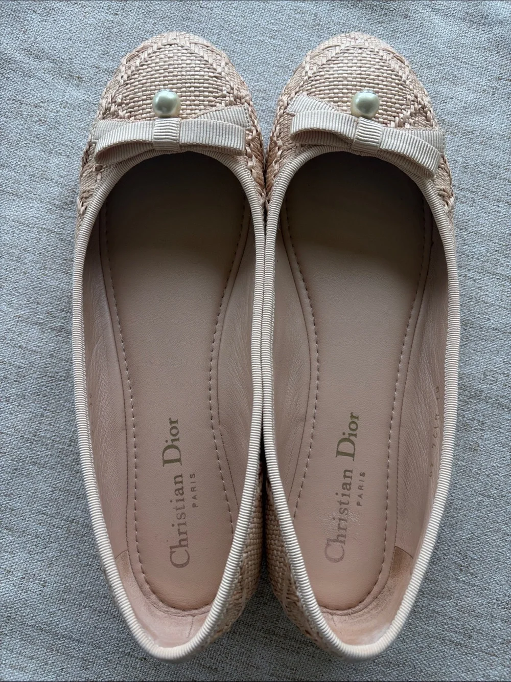 Dior raffia ballet